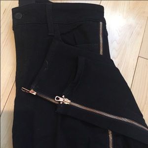 Joe’s Side Zipper Skinny Black Jeans